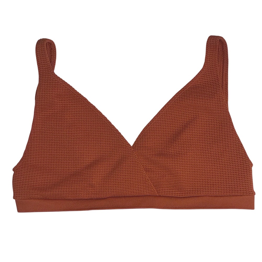 Out From Under Urban Outfitters Waffle Knit Bralette Rust Orange XL/XXL